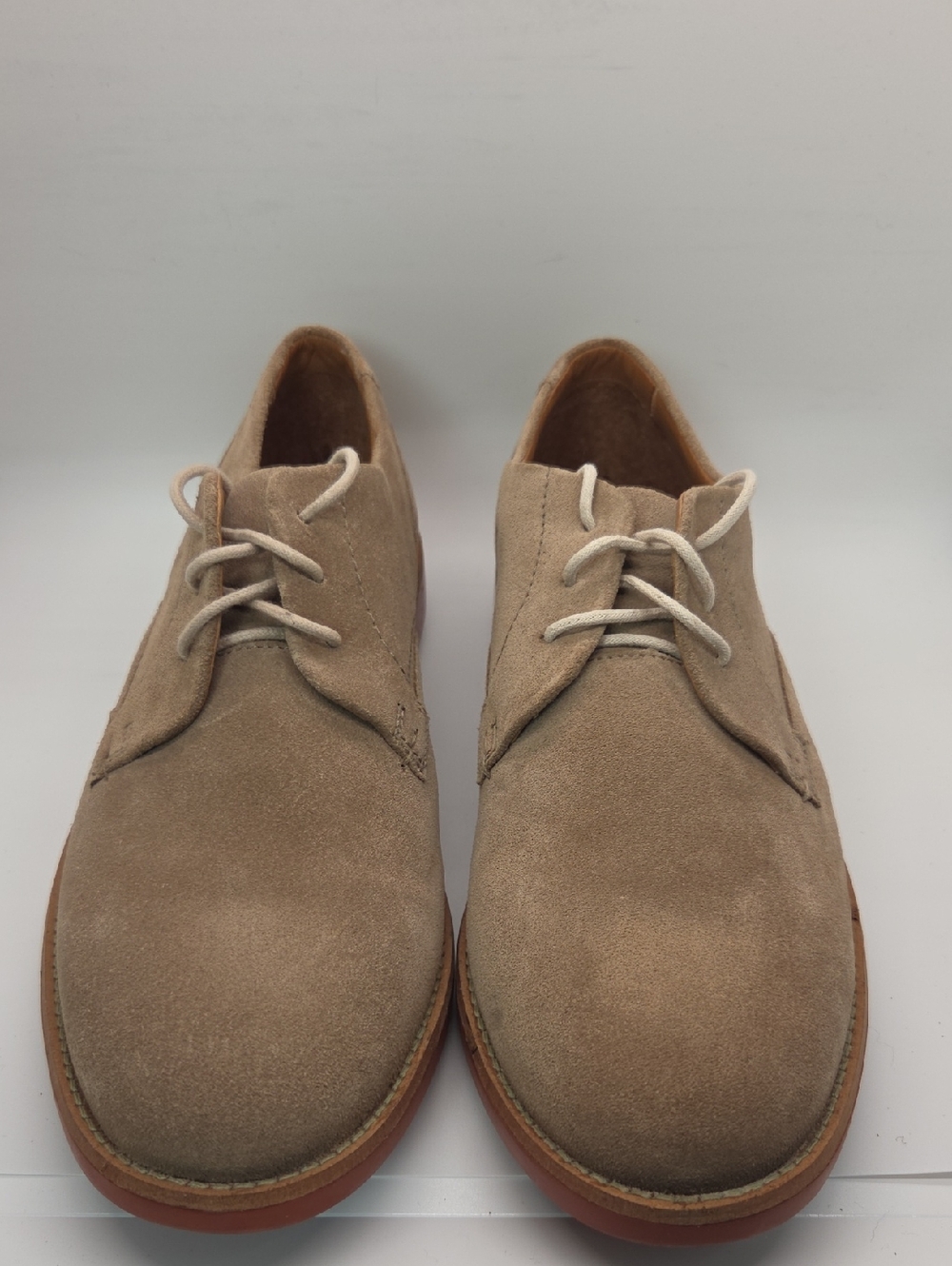Clarks Raspin Plan Oxford in Wolf Suede Men's 10.5M